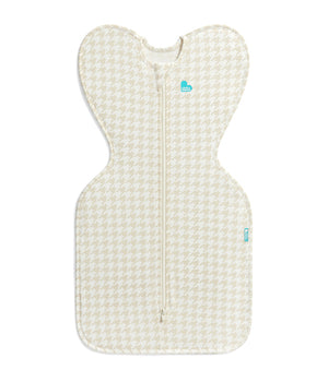 Love To Dream Swaddle Up Stage 1 1.0 TOG Cotton Tan Houndstooth front