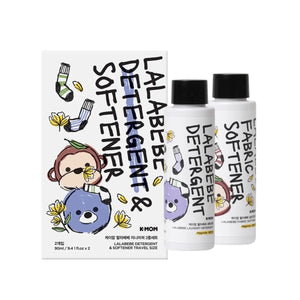 K-Mom Lalabebe Detergent & Softener - Travel Set (2x90ml) (Magnolia)