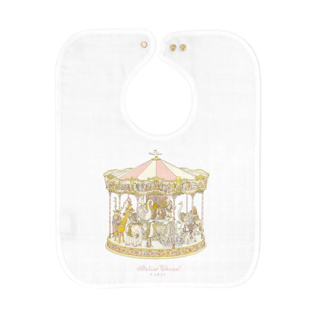 Atelier Large Bib - Carousel Pink