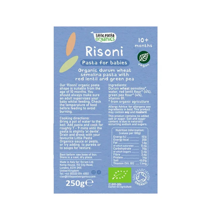 Little Pasta Organics Baby Pasta- Risoni 250G