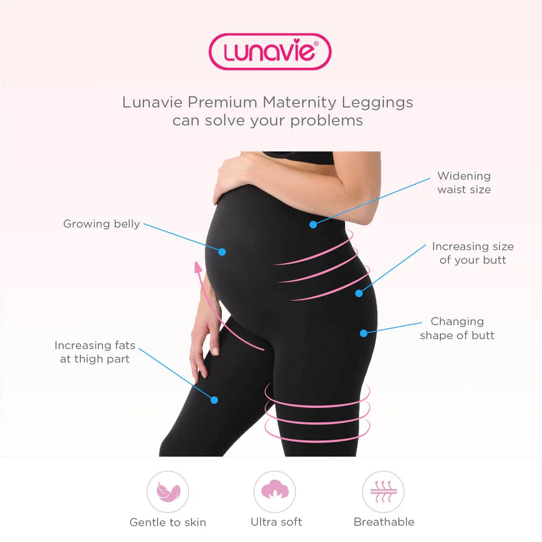 Lunavie Maternity Support Leggings Black
