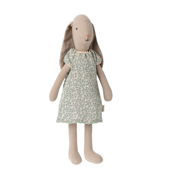 Maileg Bunny size 2, Nightgown - Mint/Blue