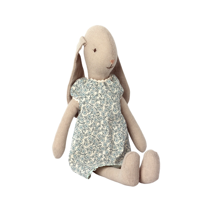 Maileg Bunny size 2, Nightgown - Mint/Blue