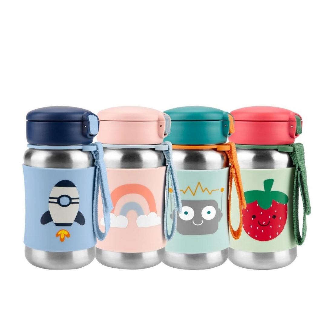 Skip Hop Spark Style Stainless Steel Straw Bottle