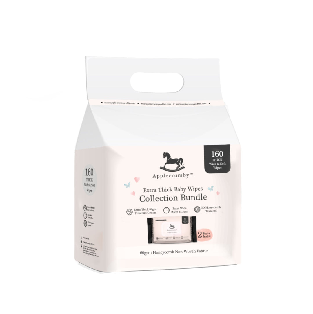 Applecrumby® Premium Extra Thick Baby Wipes (80's x 2 packs)