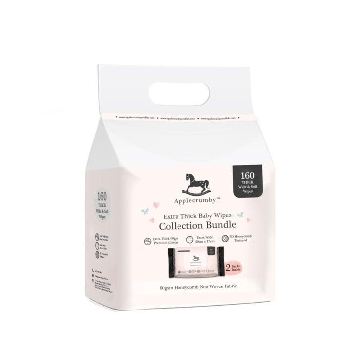 Applecrumby® Premium Extra Thick Baby Wipes (80's x 2 packs)