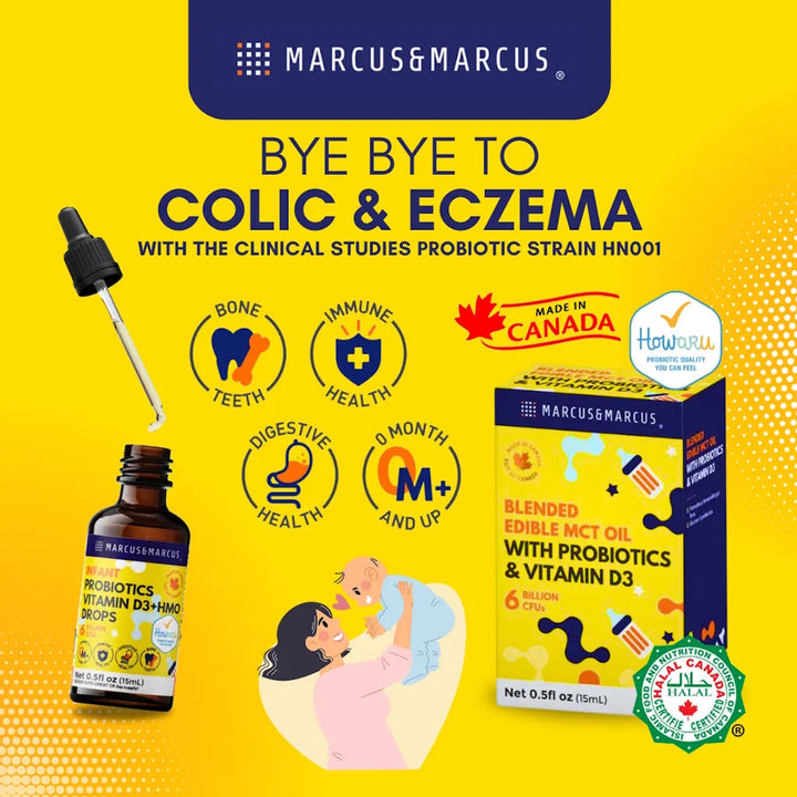 Marcus & Marcus Infant Probiotics & Vitamin D3 15ML (0M+)
