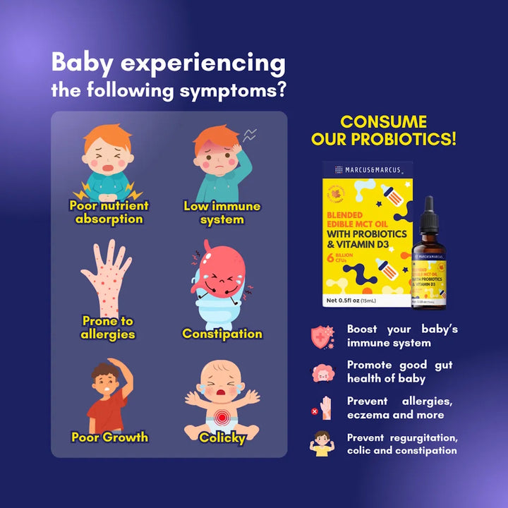 Marcus & Marcus Infant Probiotics & Vitamin D3 15ML (0M+)