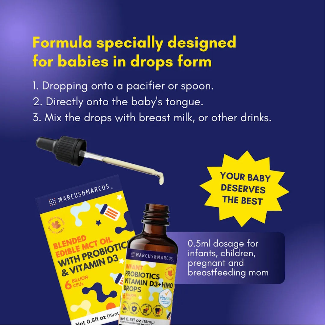Marcus & Marcus Infant Probiotics & Vitamin D3 15ML (0M+)