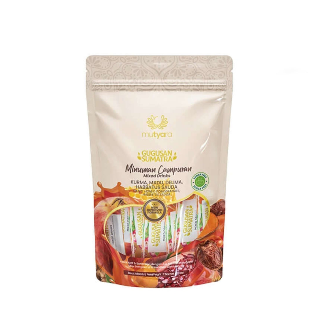 Mutyara Gugusan Sumatra Sugar Free Mini Pouch (7 Sachets x 20ml)