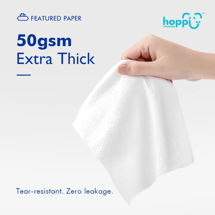 Hoppi Baby Wet Wipes Mini, 7 Wipes X 8 Pack