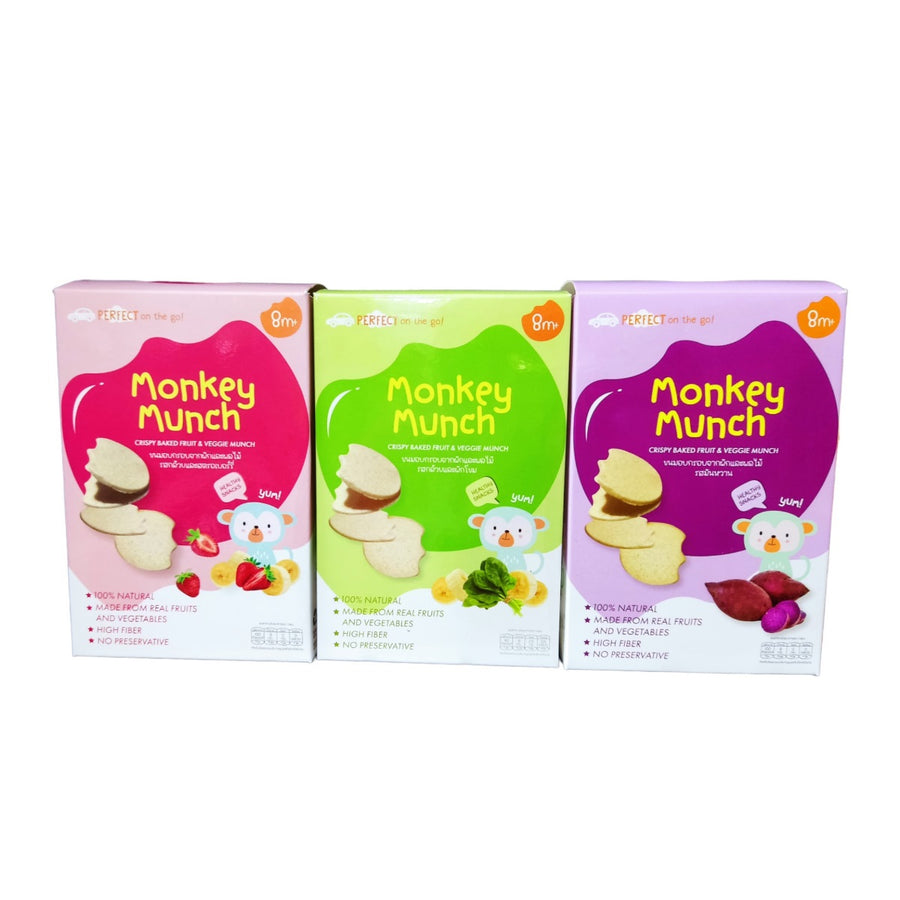 Monkey Munch Crispy Baked Fruit & Vege Munch 28g (8m+)