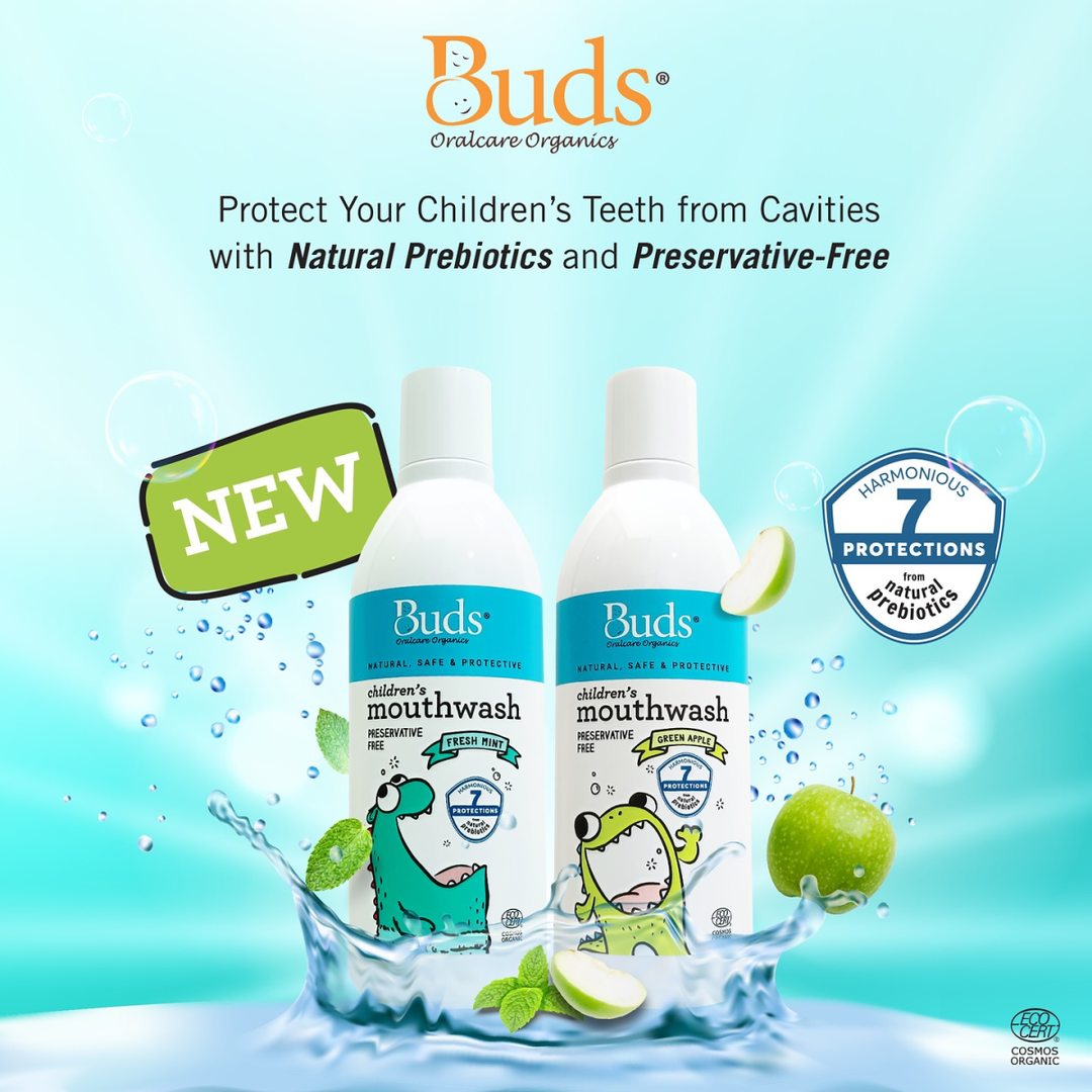 Buds Oralcare Organics Boo Fresh Green Apple Mouthwash 300ml