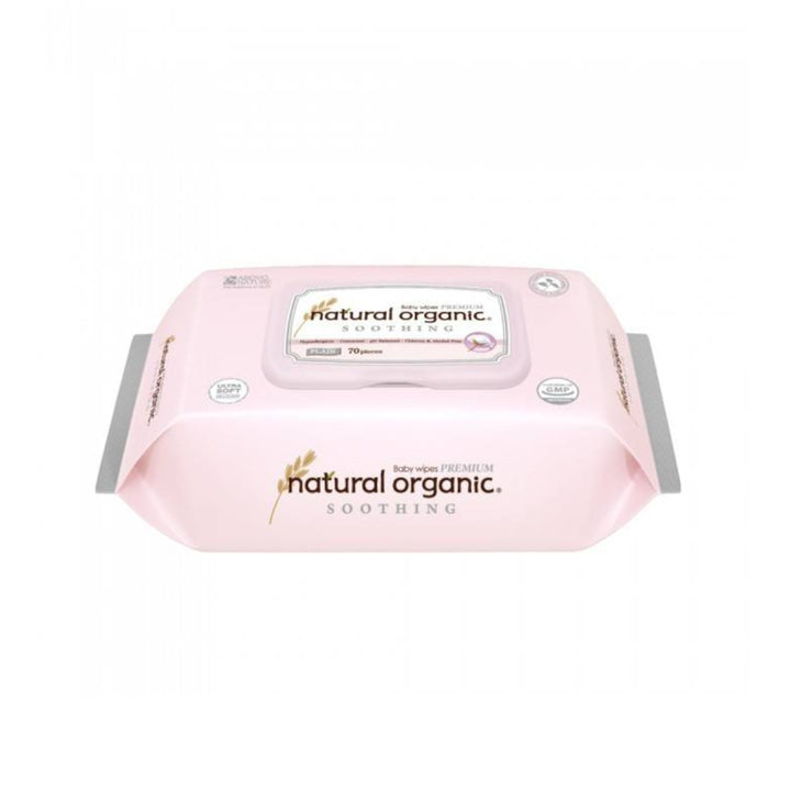 Natural Organic Soothing Premium Plain Cap 70 Sheets-Pink