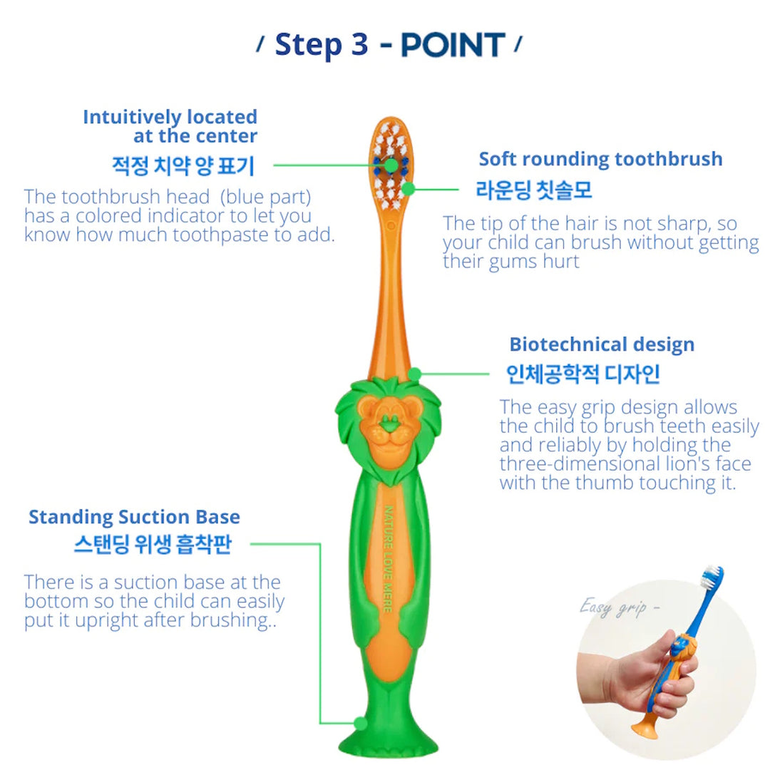 Nature Love Mere Easy Grip Animal Baby Tooth Brush Step 3 (6yrs~9yrs)
