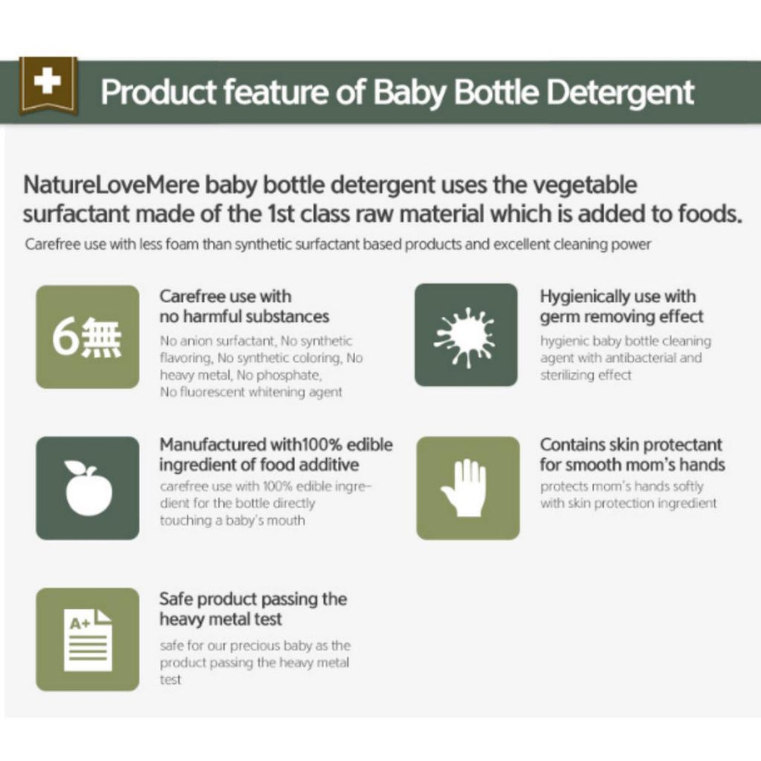 Nature Love Mere Baby Bottle Cleanser Bubble (Lemon Lime Oil)