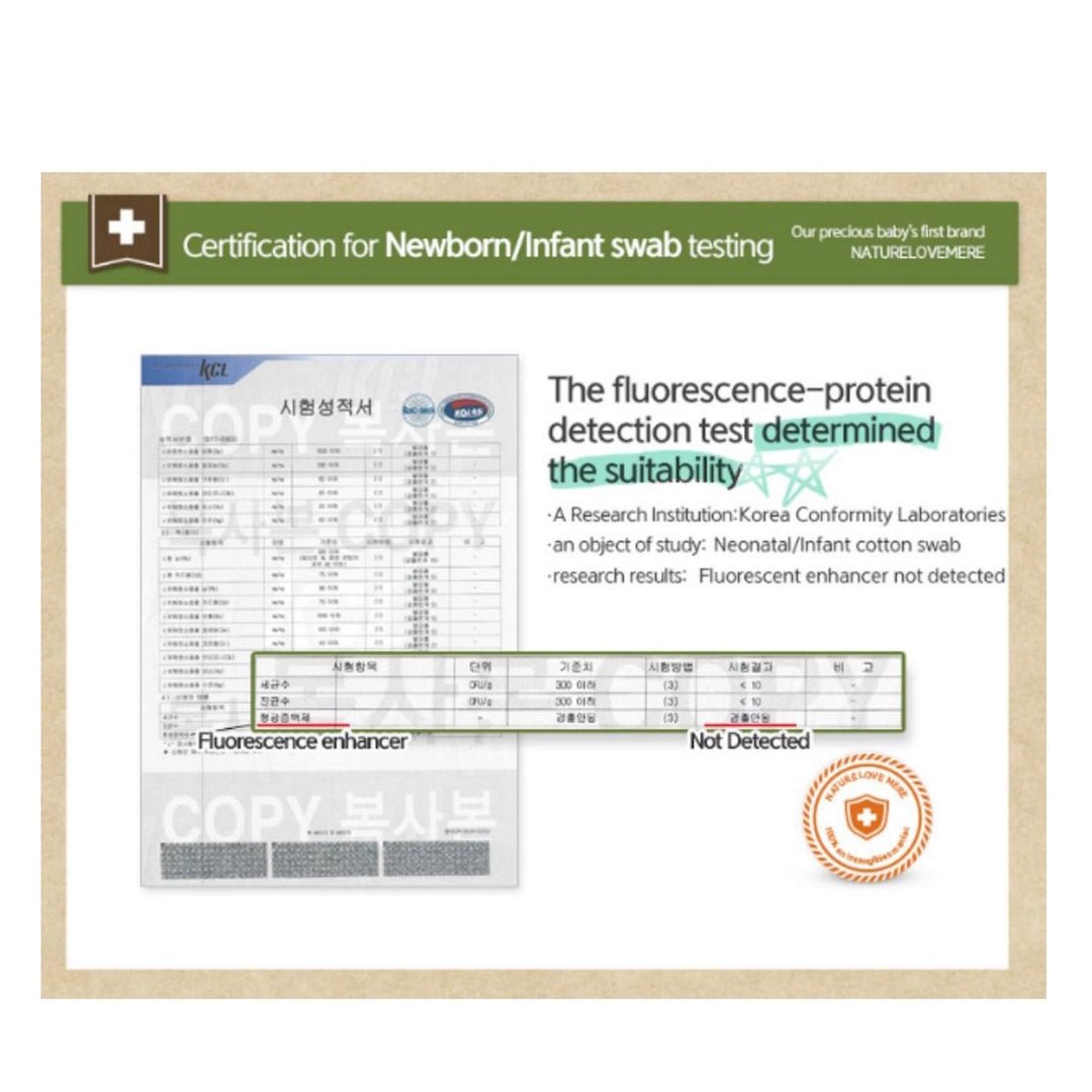 Nature Love Mere Cotton Swab For Infant 100pcs