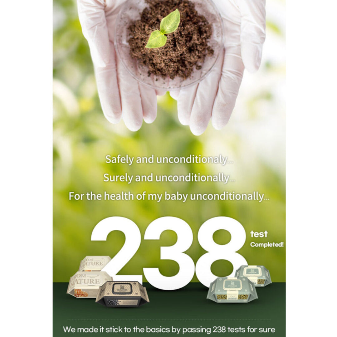 Nature Love Mere Wet Tissue Premium Mungbean Wipes (Cap) 70s x 3 packs