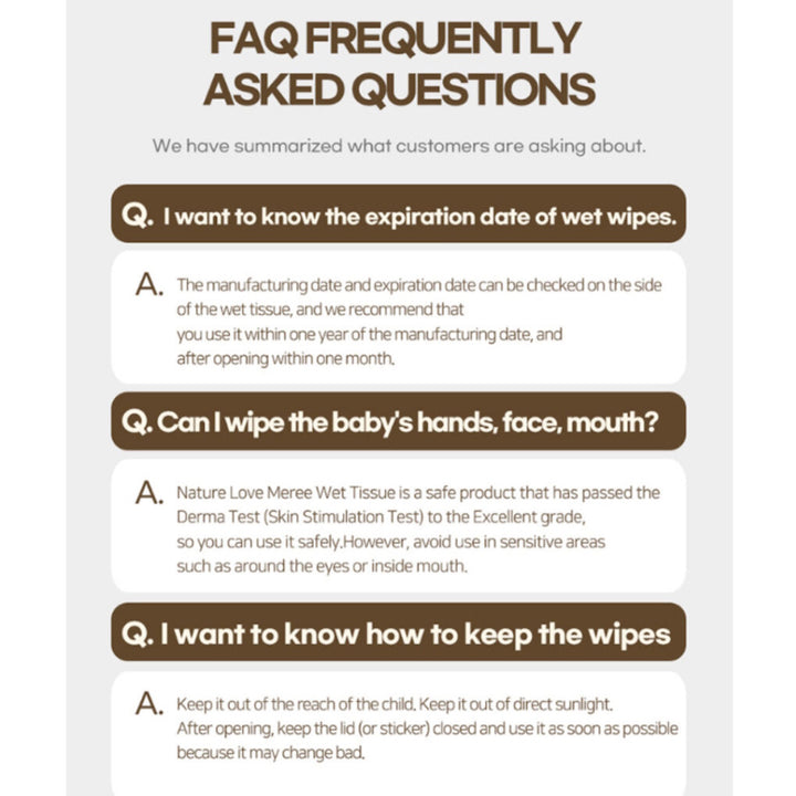 Nature Love Mere Wet Tissue From Nature (Cap)