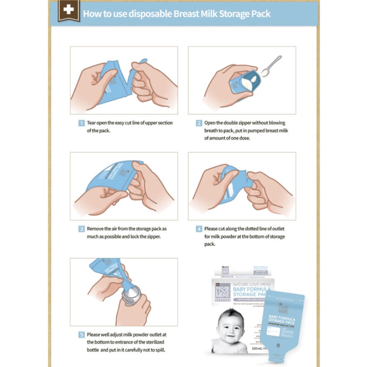 Nature Love Mere Baby Formula Storage Pack 320ml 30pcs