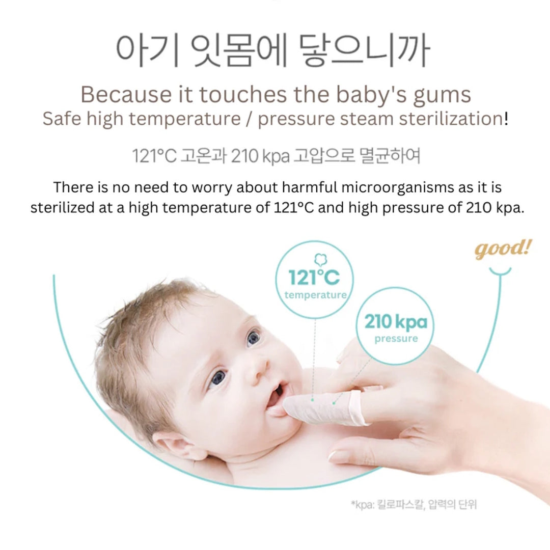 Nature Love Mere Sterilized Tooth Wipe 30pcs (Cotton Fabric)