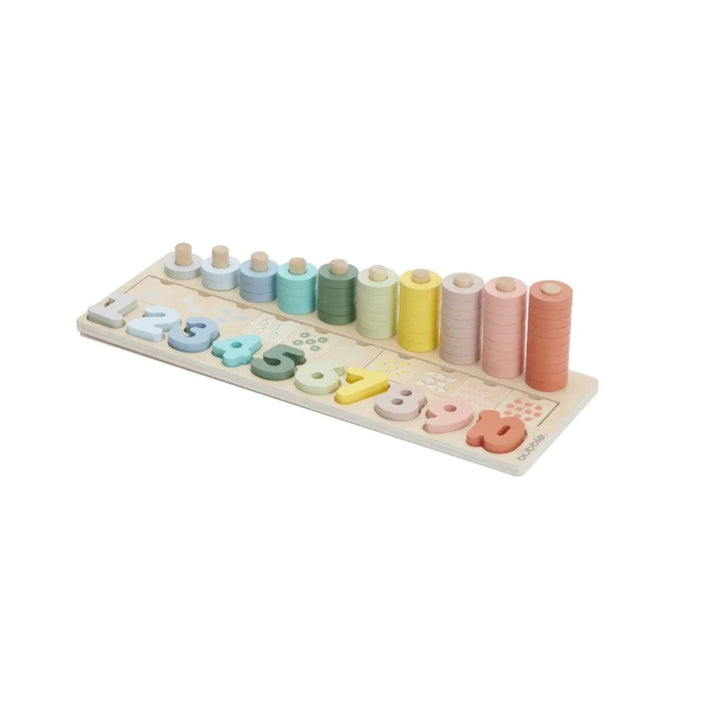 Bubble Wooden Numbers & Blocks Counting Set
