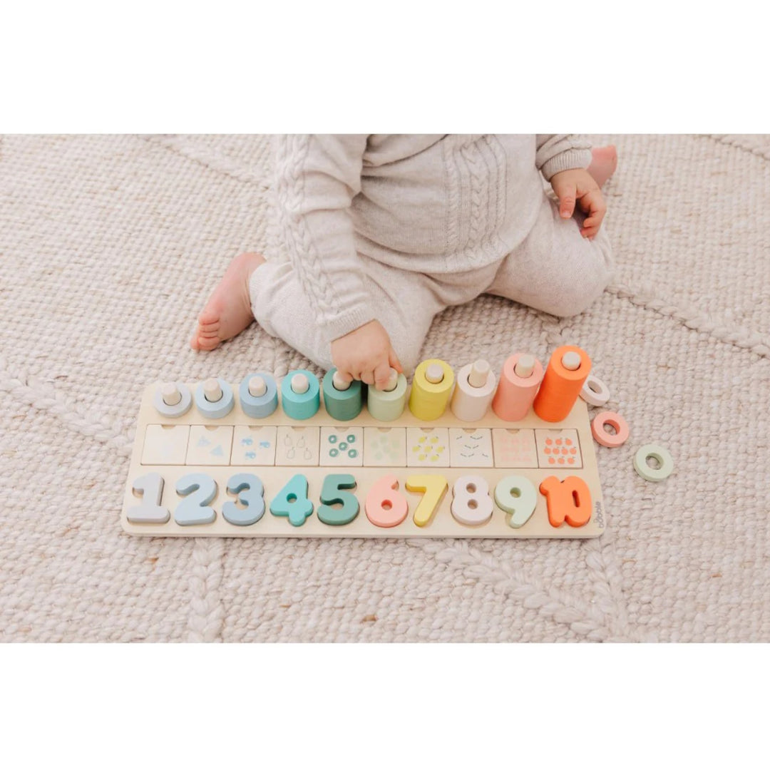 Bubble Wooden Numbers & Blocks Counting Set