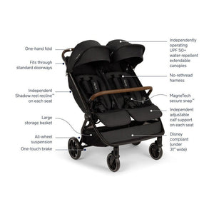 Nuna TRVL Dubl Caviar Twin Stroller
