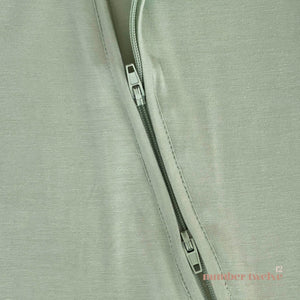 Number Twelve Bamboo Footies Pistachio, built-in feet detail
