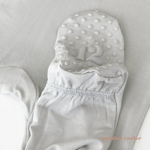 Number Twelve Bamboo Footies Stone, cuff detail