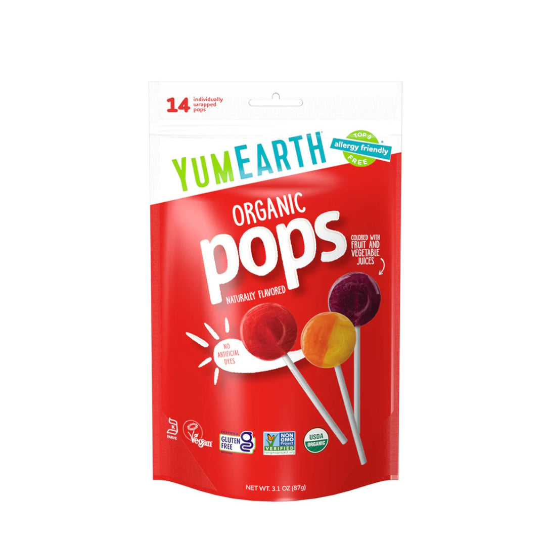 YumEarth Organic Lollipops Assorted, Favorites, 3.1 oz (87g)