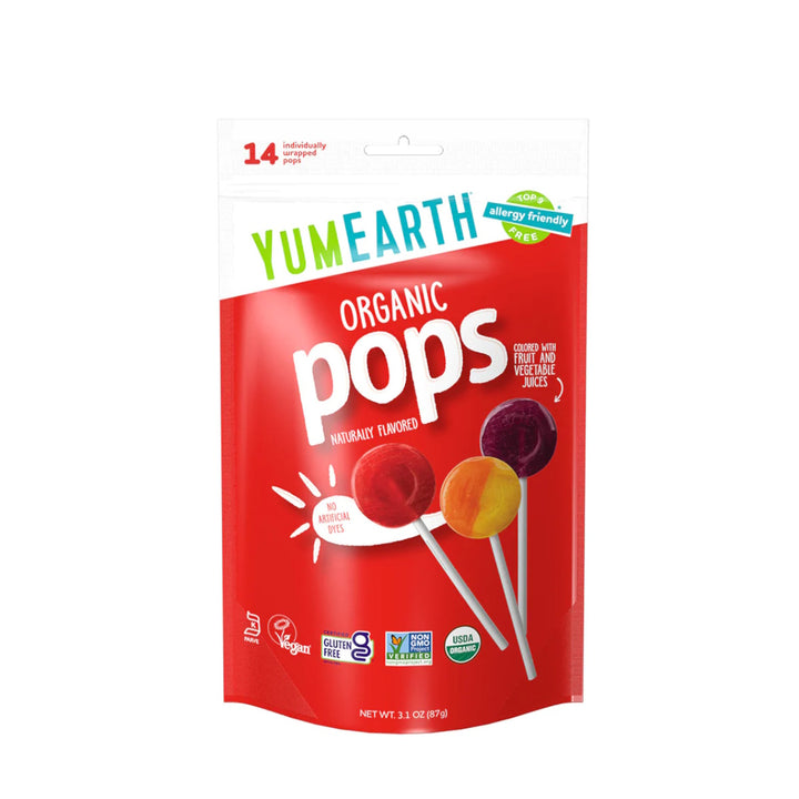 YumEarth Organic Lollipops Assorted, Favorites, 3.1 oz (87g)