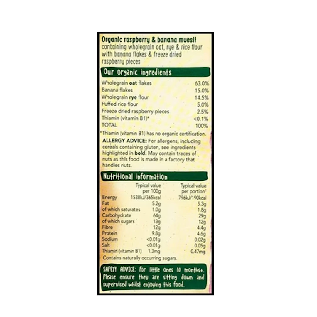 Organix Raspberry & Banana Muesli (10m+)