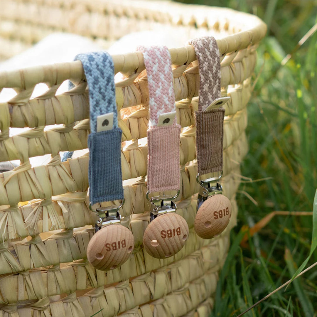 BIBS Pacifier Clip Braided