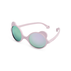 Ki ET LA Ourson sunglasses in Light Pink, three-quarter view showing the flexible arms
