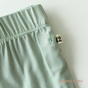 Number Twelve Bamboo Pyjamas Pistachio, fabric detail