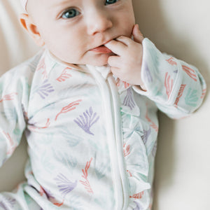 KAYS + KINS Frilled Growsuit - Pastel Reef - 0-3M