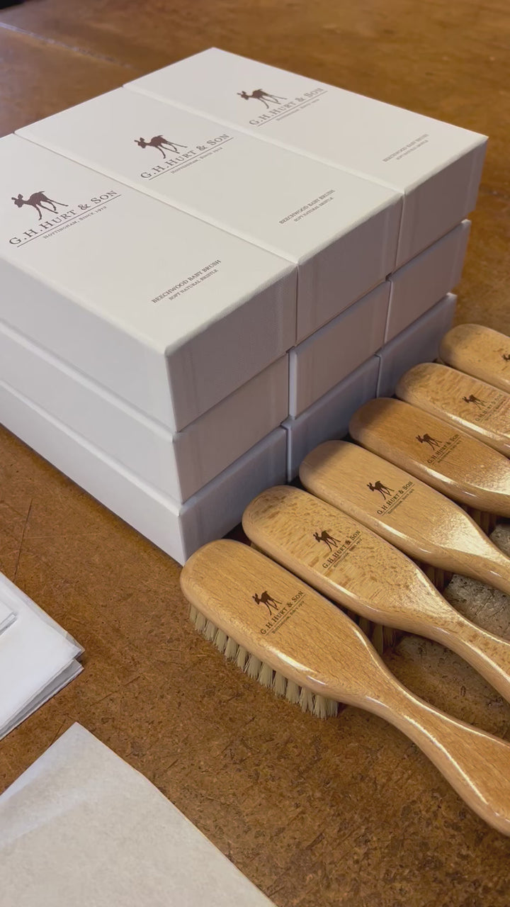 G.H. Hurt & Son Luxury Baby Hairbrush in a Gift Box