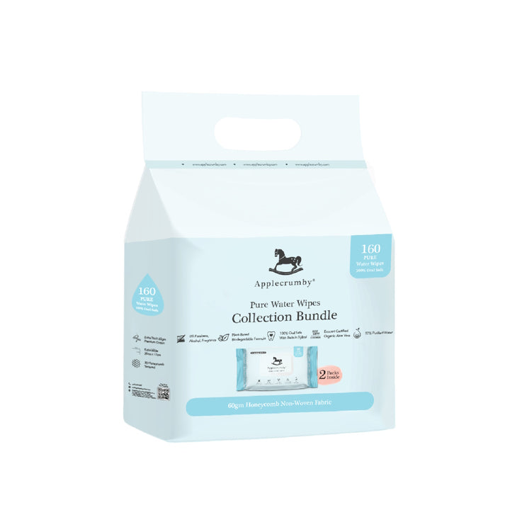 Applecrumby® Premium Pure Water Wipes (80's x 2 packs)