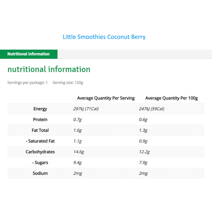 Rafferty's Garden Little Smoothies (1 - 3 years)