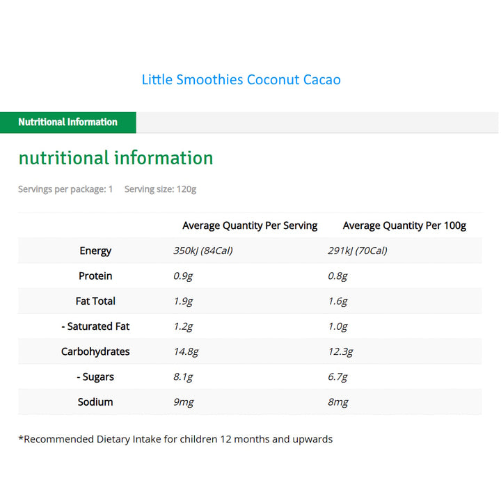 Rafferty's Garden Little Smoothies (1 - 3 years)