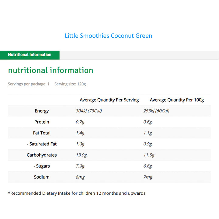 Rafferty's Garden Little Smoothies (1 - 3 years)