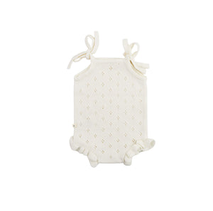 KAYS + KINS Pointelle Knit Romper