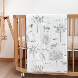 Kays+Kins x GAIAS PureBamboo Baby Duvet in the Safari Wonders print