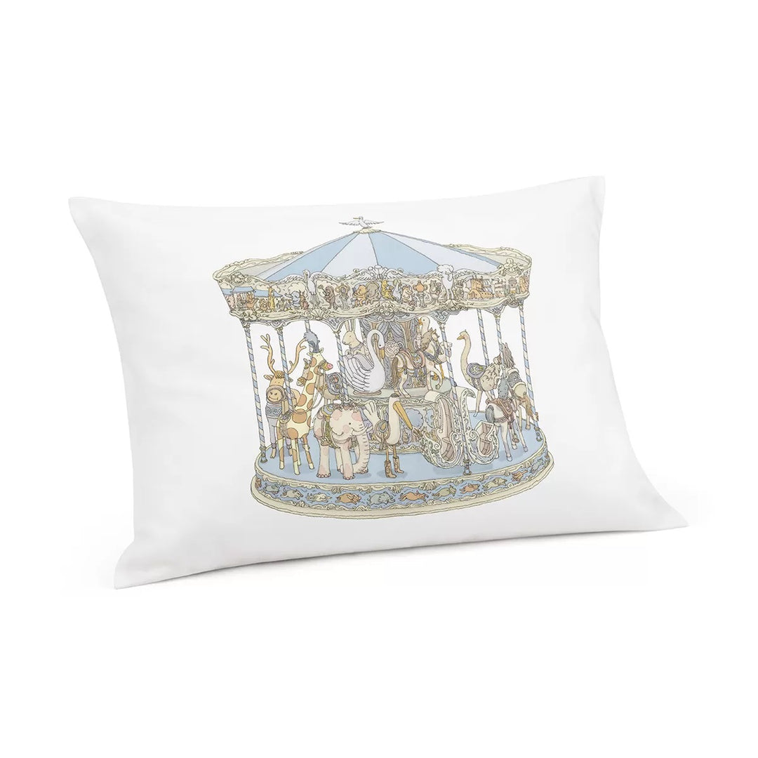 Atelier Satin Cushion - Carousel Blue