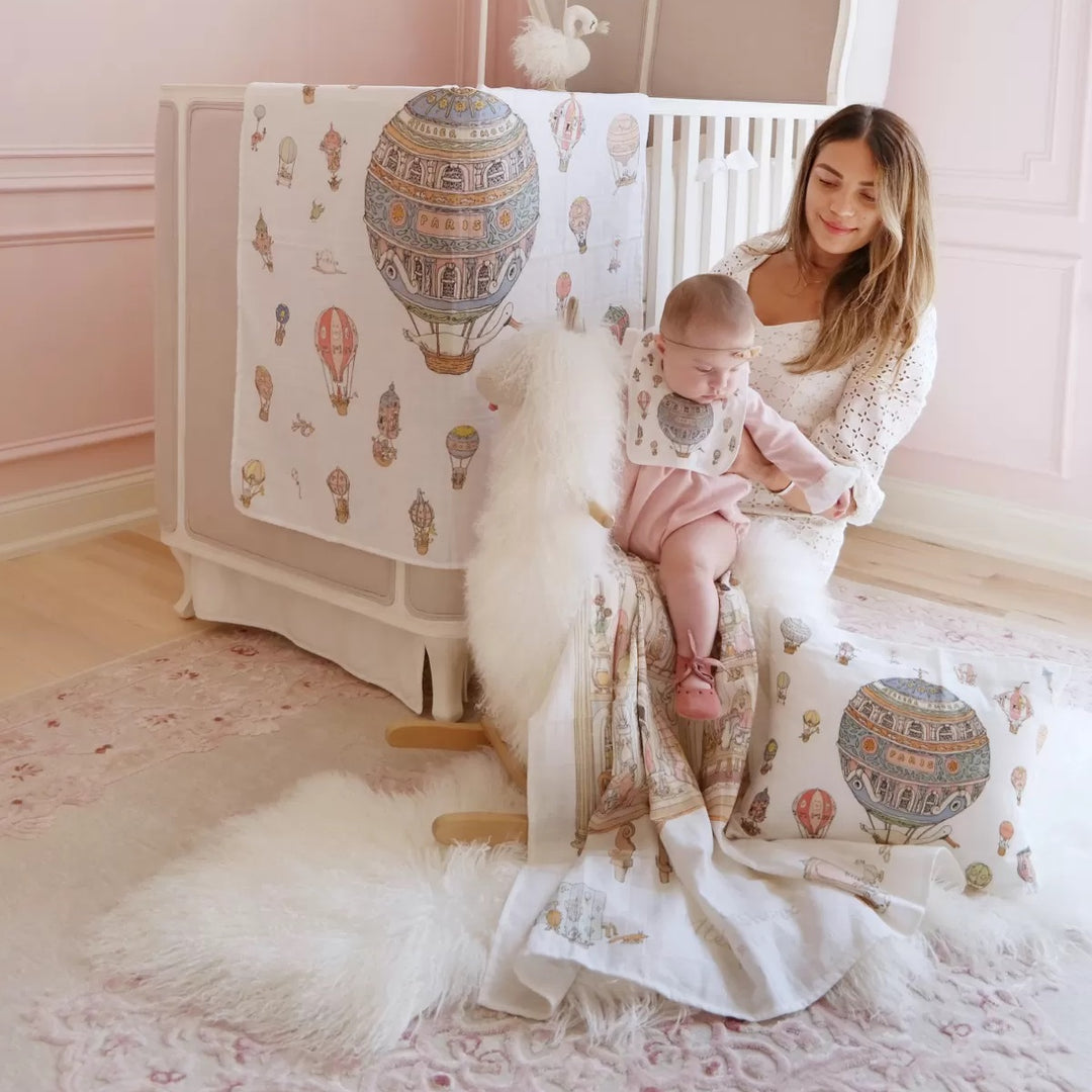 Atelier Satin Cushion - Carousel Blue