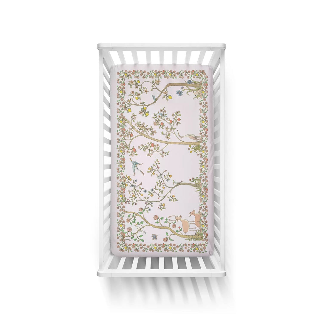 Atelier Satin Fitted Sheet -In Bloom Pink