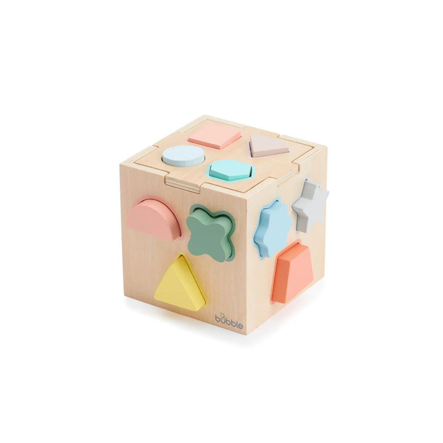 Bubble Wooden Shape Sorting Cube