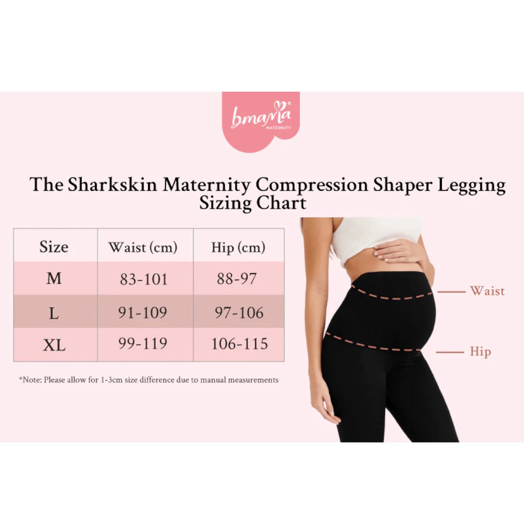 Sharkskin Shaper Maternity Legging- Black
