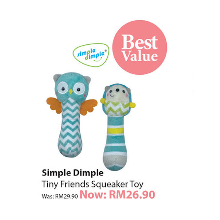 Simple Dimple Tiny Friends Squeaker Toy - Happikiddo.com